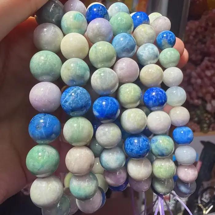Bracelet de perles rondes en Hackmanite naturelle du Brésil