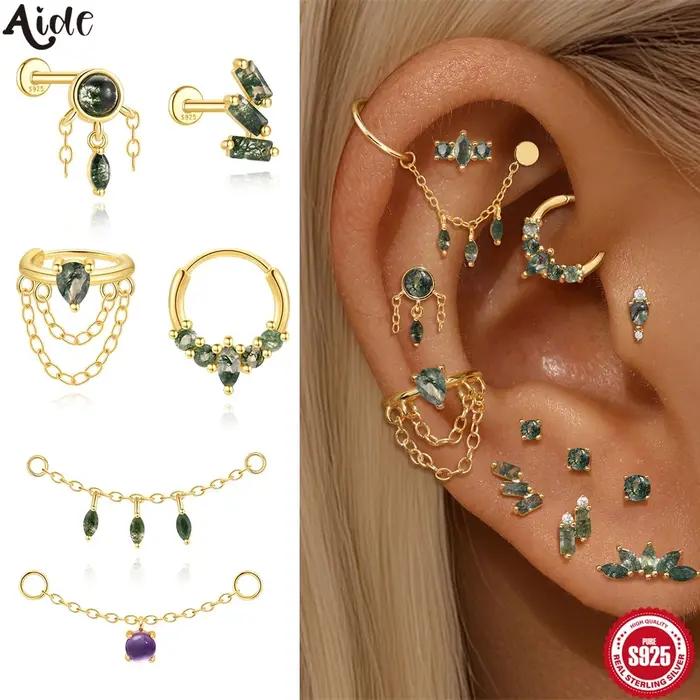 Aide – boucles d'oreilles en Agate pour femmes