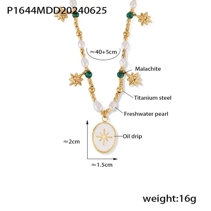 Palace-Collier de Luxe Plaqué Or avec Pendentif Rayons pour Femme