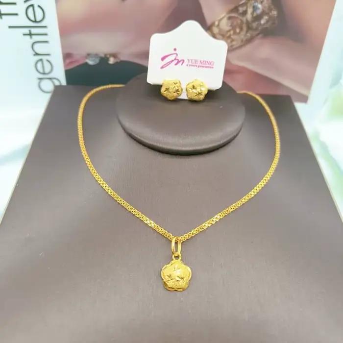 Ensemble de bijoux couleur or exquis pour fête