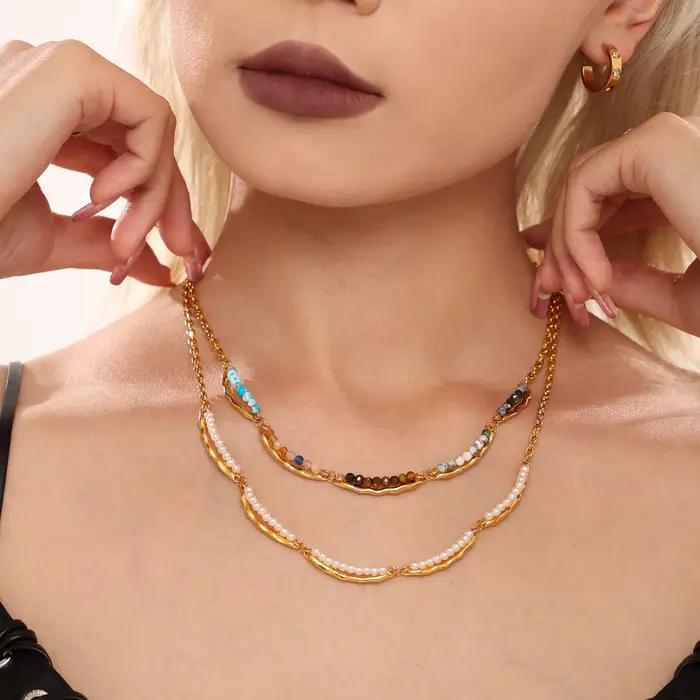 Colliers et bracelets en acier inoxydable pour femmes