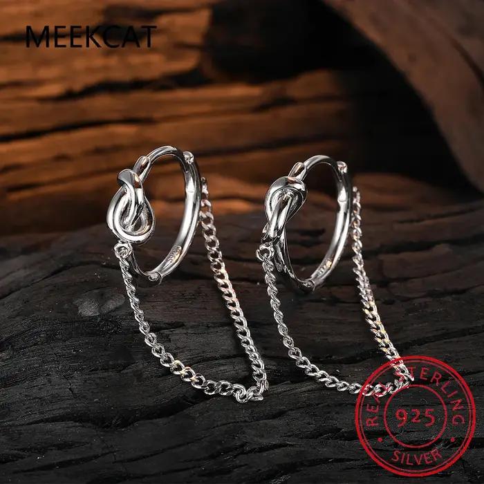 Boucles d'oreilles en argent sterling 925 serties de zirconium blanc élégantes à offrir pour femme occasions spéciales