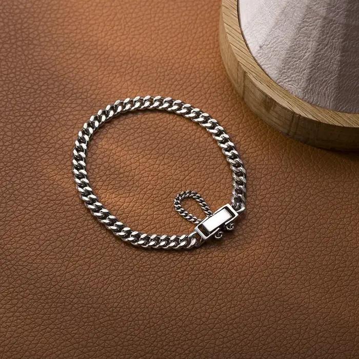 BFCLUB Argent Document Mode Vintage Précieux JOThai Bracelet