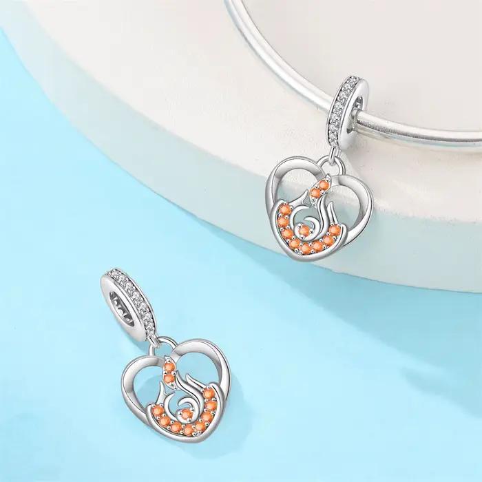Breloques originales plaquées argent, perles pour bracelets, breloques DIY, cadeau pour femme, accessoire, soleil, étoile, arc-en-ciel, nuage, cœur, pendentif en cristal