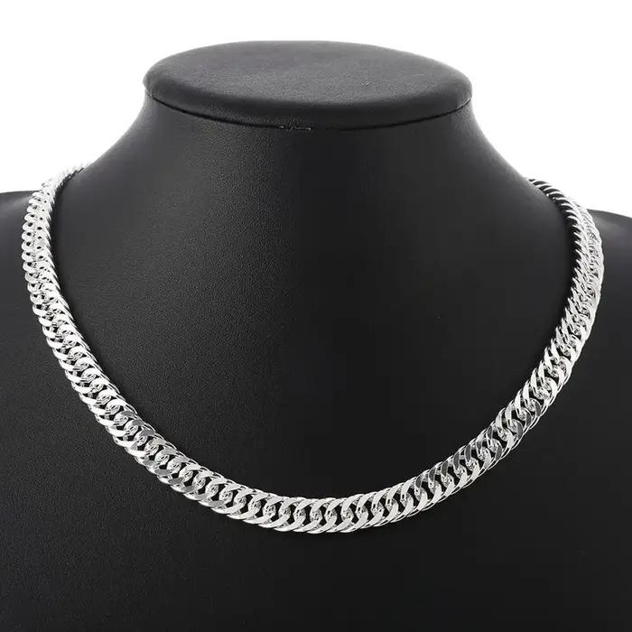 Colliers de la présidence en argent regardé JO925 pour hommes et femmes, breloque fine, bijoux fanta