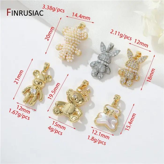 Charmes plaqués or 14 carats pour bijoux