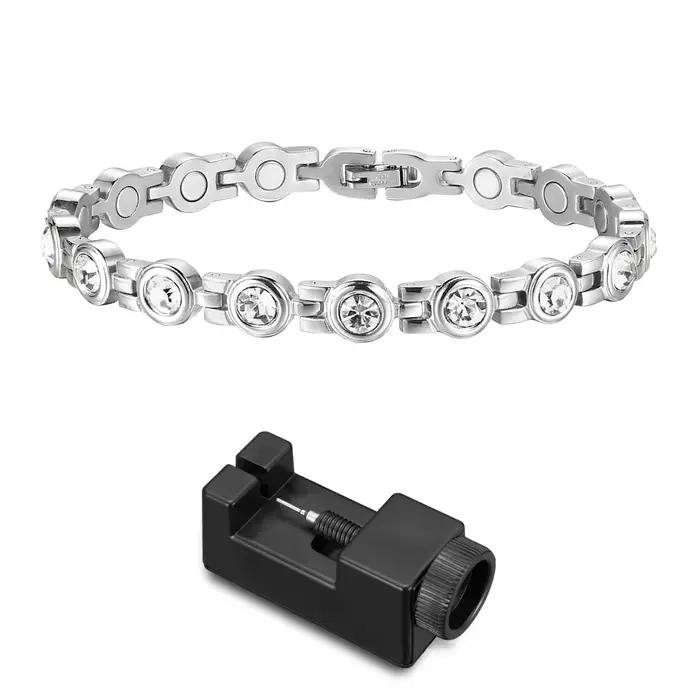 Bracelets à Main en Acier Inoxydable avec Aimants de Force