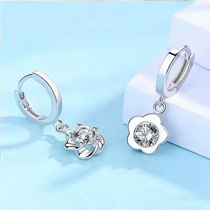 Boucles d'oreilles en argent 925 Zircon pour femmes
