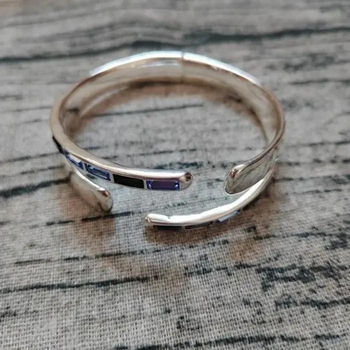 Nouveau Bracelet Ouvert en Cristal Éblouissant et Magnifique, Haute Valeur Esthétique, Collection Ét