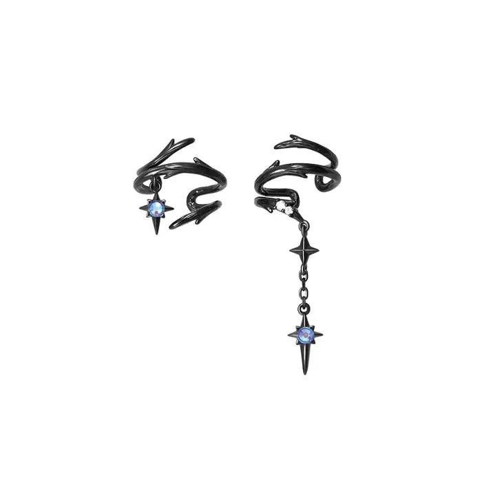 Thaya – boucles d'oreilles Vintage à Clip pour femmes, Design Original, manchette d'oreille féminine sans Piercing, bijoux fins en cristal, cadeaux