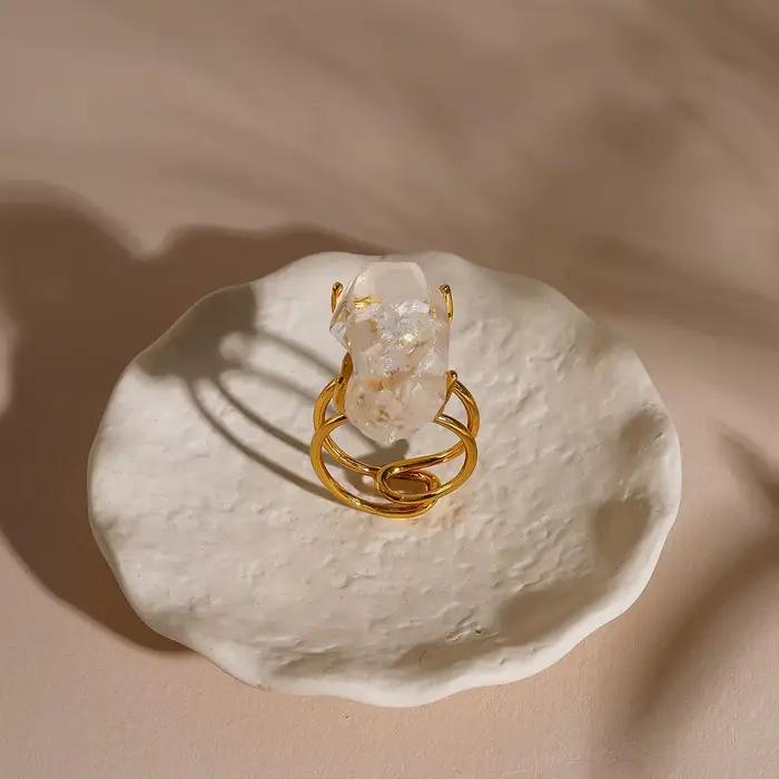 Bagues en quartz clair