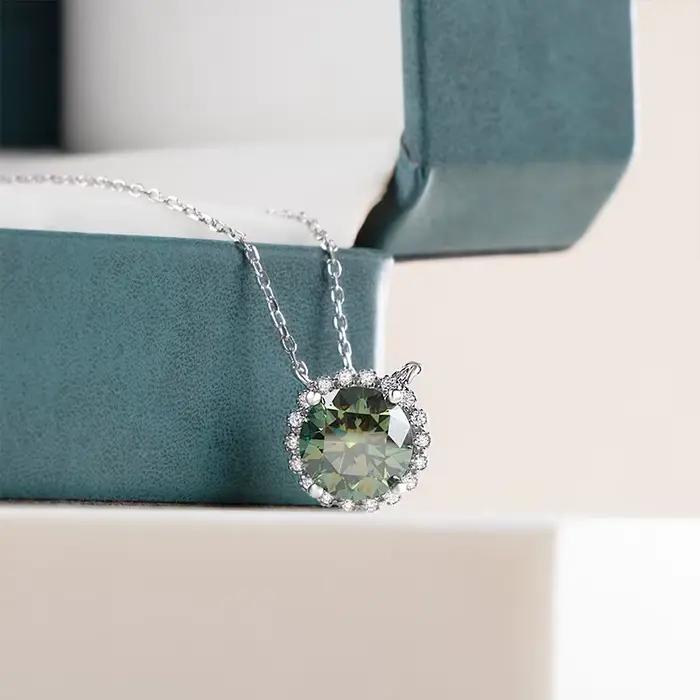 PomerceJelly-Collier Diamant Moissanite pour Femme
