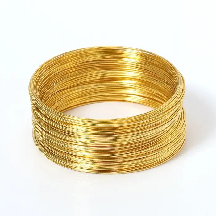 100 boucles mémoire perles en acier fil boucle cercle 55/60/115mm