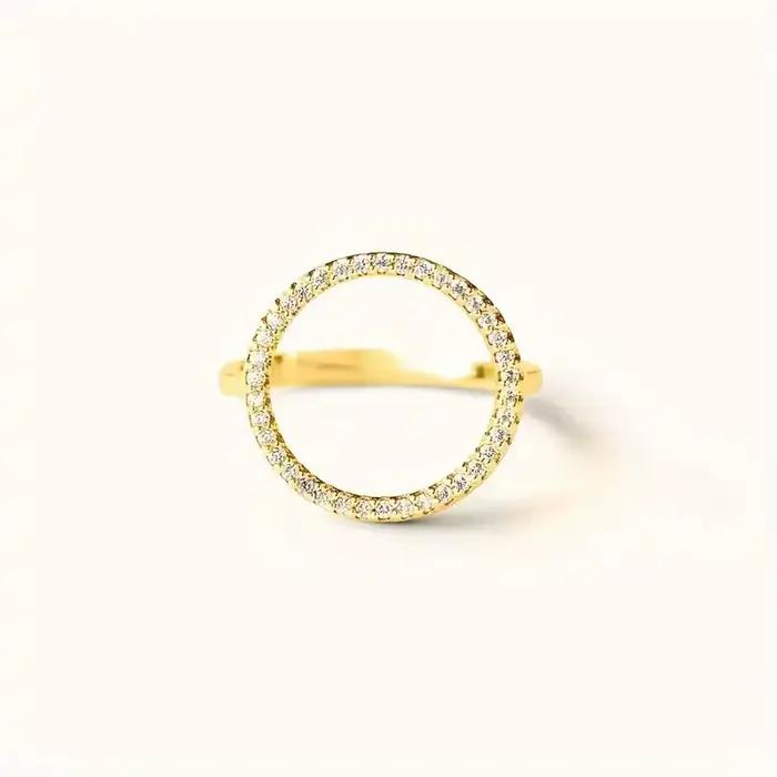 Huitan – bague ronde creuse pour femmes
