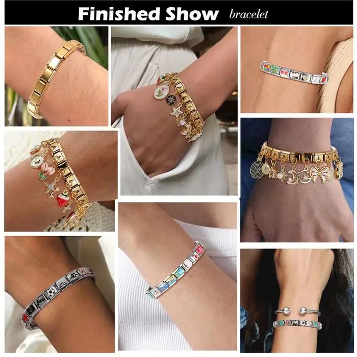 Bracelet à breloques en acier inoxydable