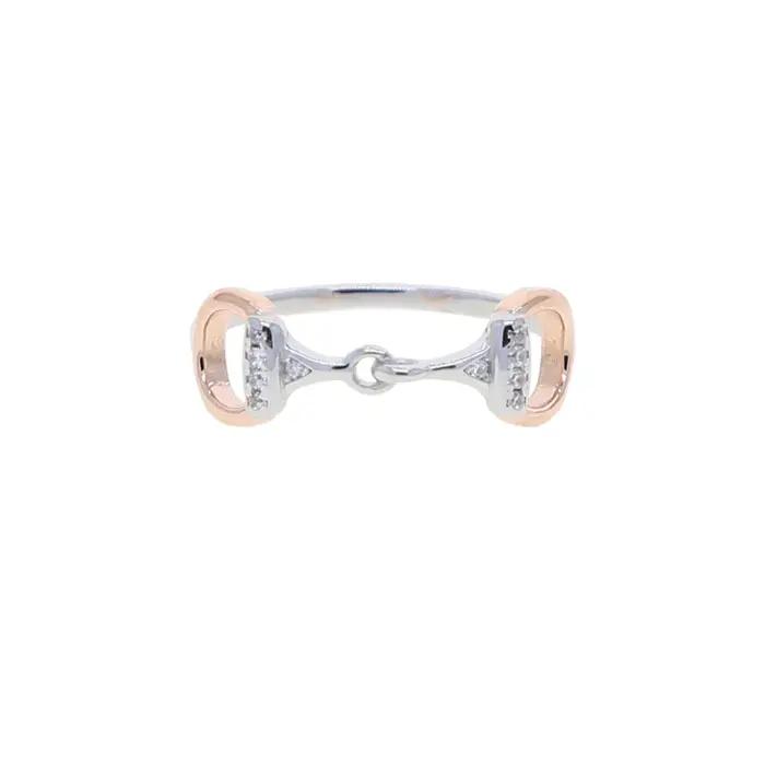 Boucles d'oreilles en argent regardé 925 pour femme, Micro Pave, 5A CZ, Sparking Horse Snaffle Bit R