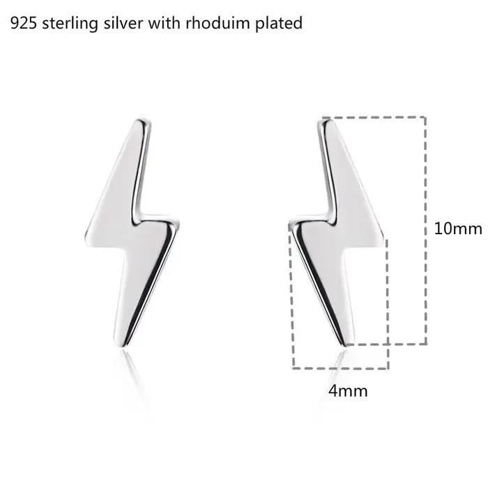 Boucles d'oreilles foudre en argent Sterling 925