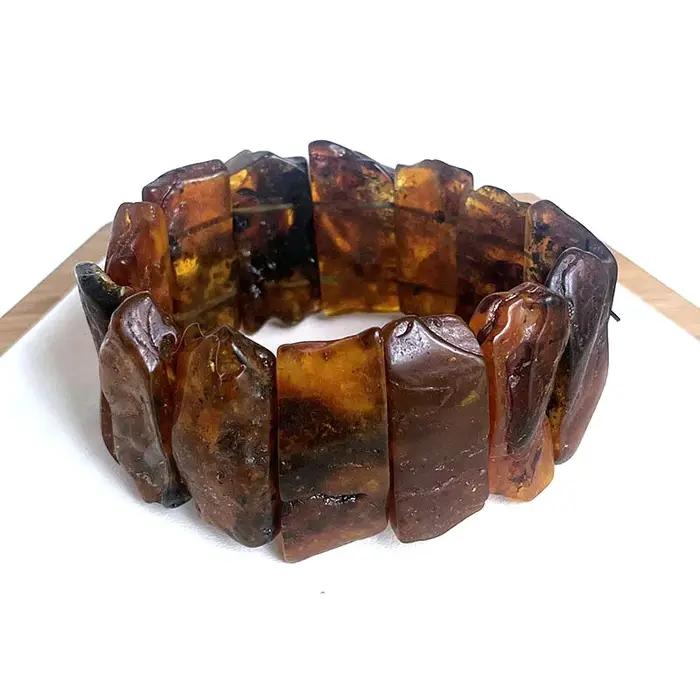 Nouveau Bracelet et Bracelet en ambre pour unisexe, cadeau Gogerous, 100% naturel, véritable perle,