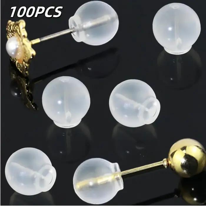 Dos de boucles d'oreilles de sécurité 100 pièces, adapté à tous les types de boucles d'oreilles, pou