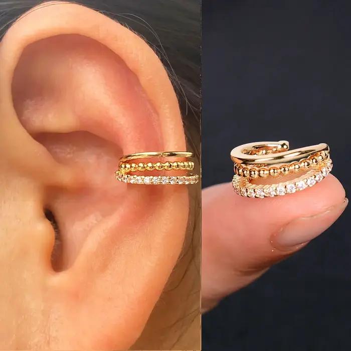 Boucles d'oreilles à Clip en Zircon pour femmes