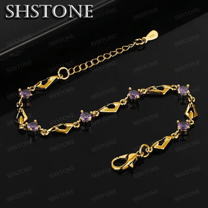 Bracelet Infinity en Or 18 Carats avec Zirconium Blanc Design Géométrique Bijou Engagement Fidélité Présent Cadeau Pour Femme Occasions Spéciales