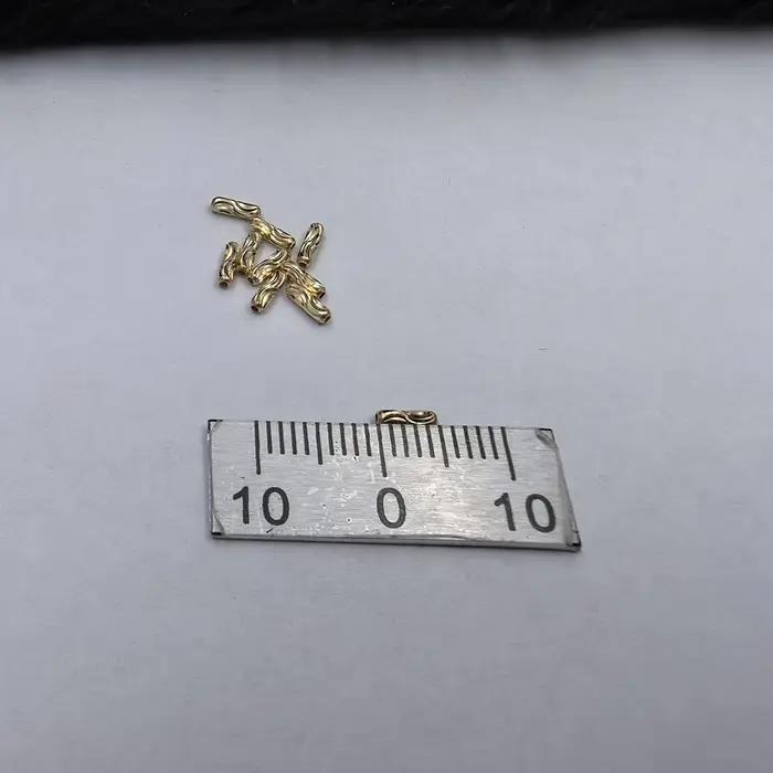 Perles cylindriques en tube d'espacement en or pur 18 carats