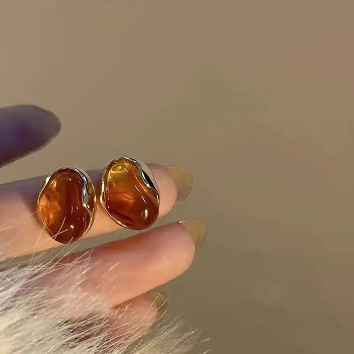 Maillard – boucles d'oreilles en pierres géométriques irrégulières pour femmes