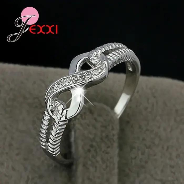 Bagues rondes en argent Sterling 925