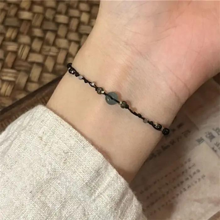 Bracelet tressé fait main style chinois minimaliste pour femmes boucle de paix bijoux de richesse cadeau pour occassions spéciales anniversaire mariage quotidien sortie shopping office
