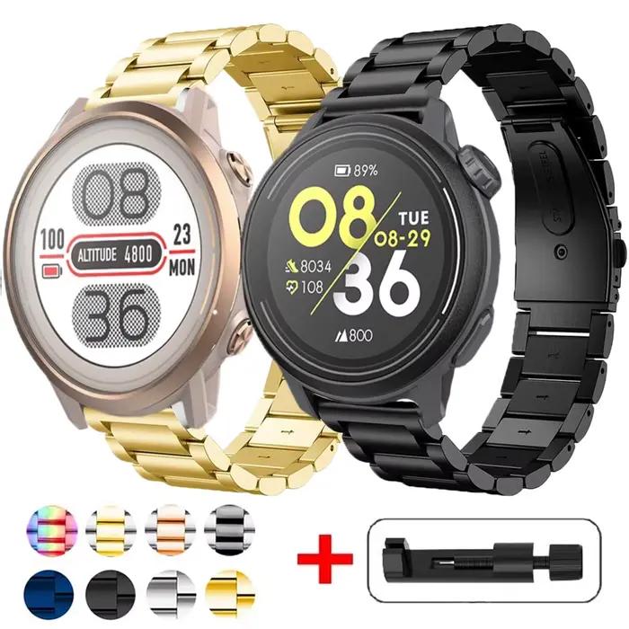 Bracelet de montre en acier inoxydable, bracelet en métal, Coros APEX, COROS PACE 3, PACE2, APEX2, APEX2 Pro, 46mm, 42mm, 22mm, 20mm