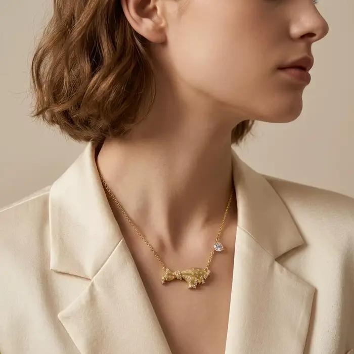 WUIHA – collier avec pendentif en argent Sterling 100% 925, Vintage, couleur VVS1 D, véritable diamant Moissanite GRA, bijoux fins pour mariage et fiançailles
