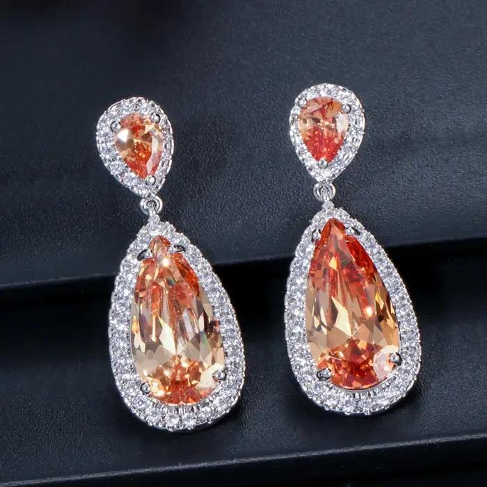 Pera-Boucles d'oreilles élégantes en argent pour femme