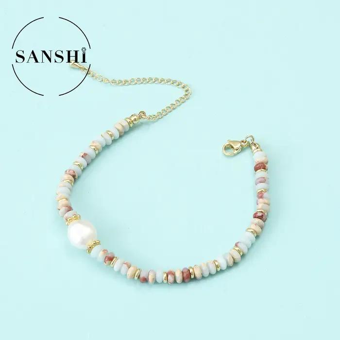 Bracelet de perles serpentines naturelles de Style station bohème pour femmes