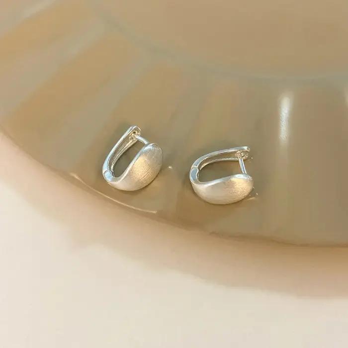 Boucles d'Oreilles Vintage Brossées pour Femme