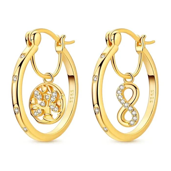 Boucles d'oreilles en argent sterling 925 pour femmes