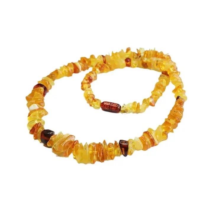 Collier multi-trésors en ambre naturel