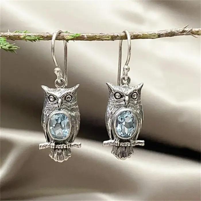 Boucles d'oreilles Vintage en métal couleur argent