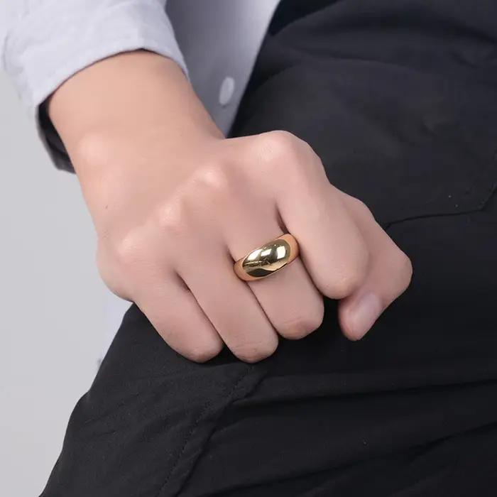 Bague Simple en acier inoxydable pour femmes