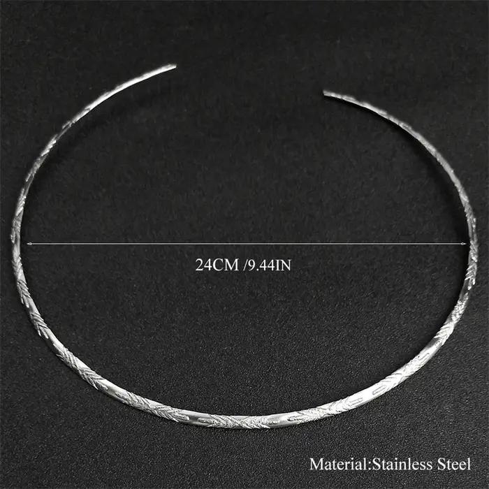 Bague de cou en acier inoxydable pour hommes et femmes avec design punk, ajustement parfait pour cou, bijou cadeau pour occasions spéciales comme anniversaire, mariage, et plus
