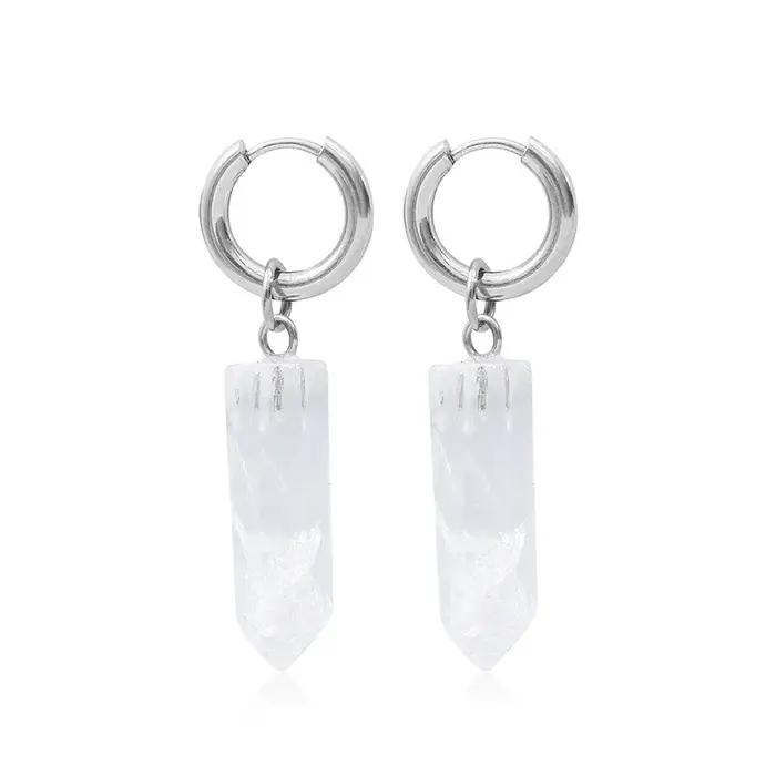 Boucles d'oreilles en cristal de couleur claire