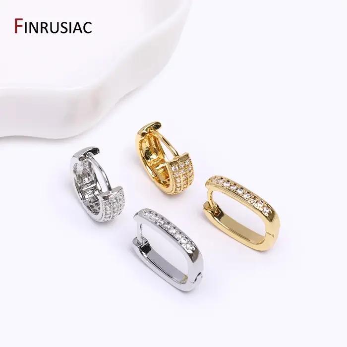 Boucles d'oreilles en laiton plaqué or pour femmes