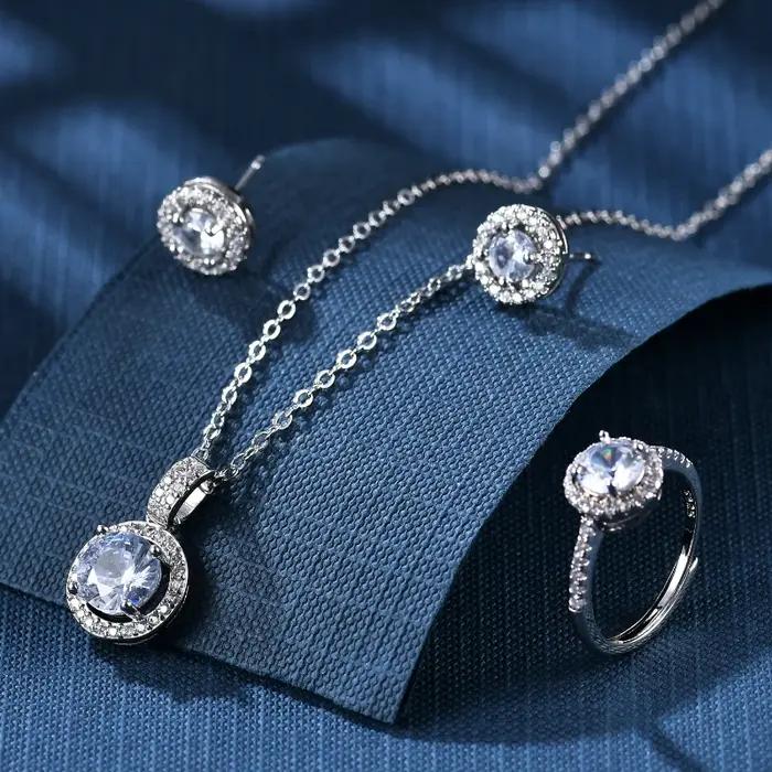 Ensemble de bijoux délicats One Carat Zfolds pour femmes