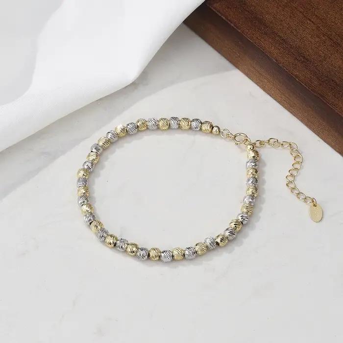 KISS MANDY – Bracelet de perles simples et élégantes de 4mm