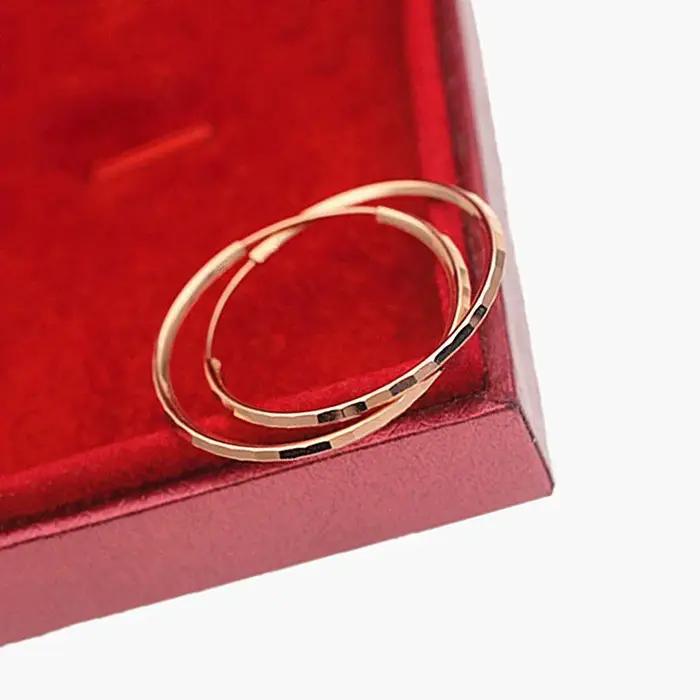 Boucles d'oreilles plaquées or rose 14 carats pour femmes