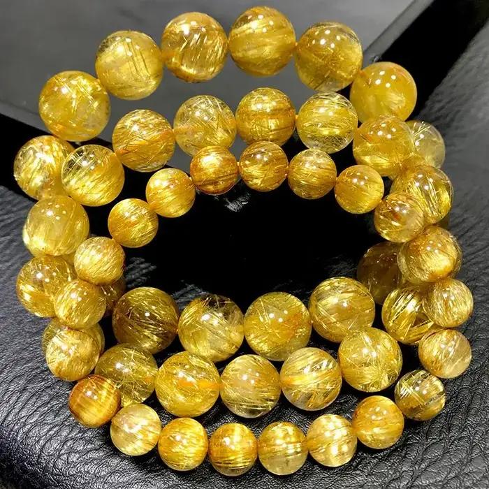 Bracelet Rutile en or brésilien naturel