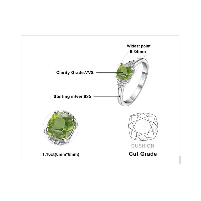 Bague Solitaire en argent Sterling 925