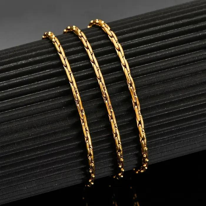 Collier ras du cou étanche en acier inoxydable, chaîne à maillons couleur or Noble, bijoux de haute qualité