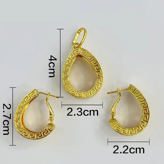 Ensembles de bijoux dorés de dubaï pour femmes