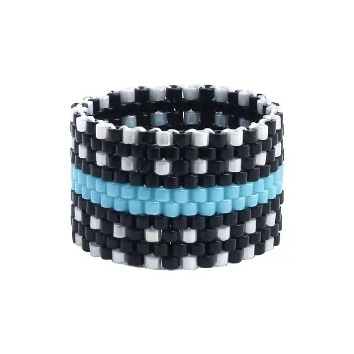 Bague Miyuki bleue bijou moderne en perles pour femmes élégante à offrir pour diverses occasions spéciales