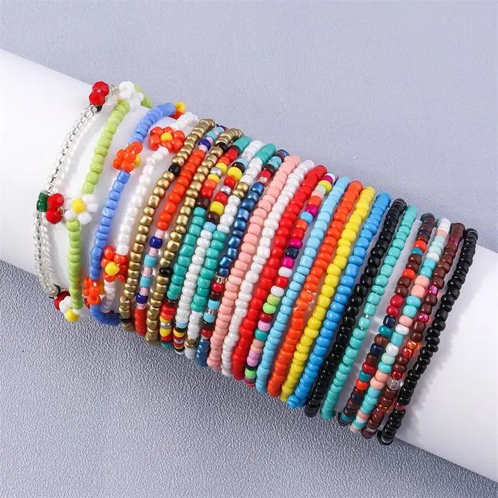 Bracelets bohèmes colorés faits à la main pour femmes et filles